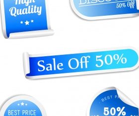 Discount sale tags collection vector set