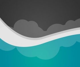 Abstract background green vectors