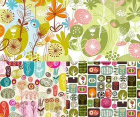 flowers and plant set vector