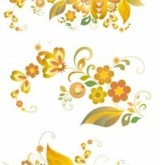 Beautiful flower pattern shiny vector