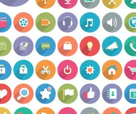 Flat Icons Set 8 design vectors