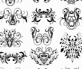 Ornamental Floral Elements 11 vector material
