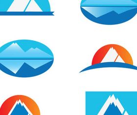 Abstract Mountains Logo 3 vector graphic