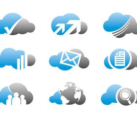 Clouds Business Logotypes vectors material