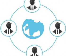 Corporate connect ions vector