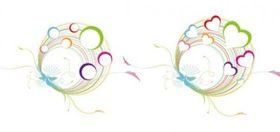 Circle pattern shiny vector