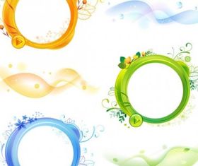 Wavy lines circle pattern vector