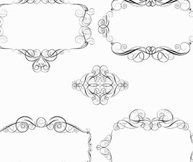 Calligraphic Ornamental Frames vectors graphics
