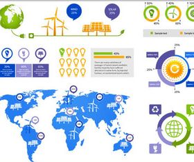 Eco Infographic Elements Mix vectors material