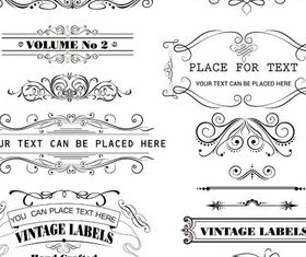 Ornamental Vintage Labels 7 vector
