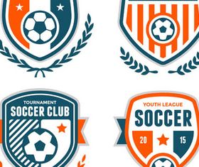 Football Shiny Labels 2 vector