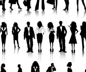 Silhouettes Business People 4 design vectors