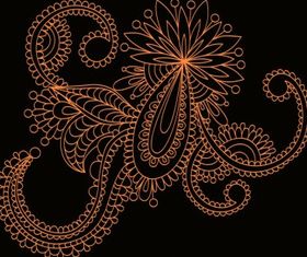 Orange lace 2 vector