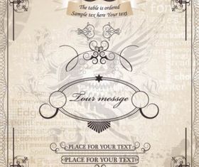 European classic lace pattern 02 set vector