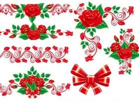 The beautiful rose lace vector