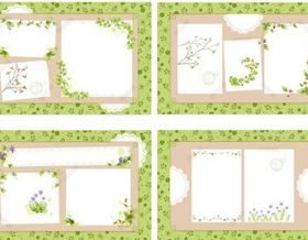 fresh flower vines vector