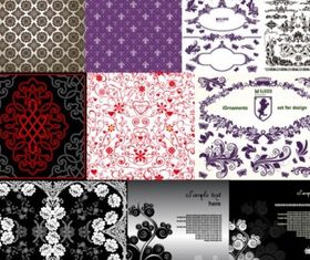 beautiful pattern set vector