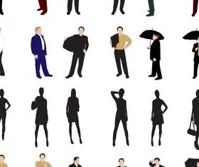 Business people vector set