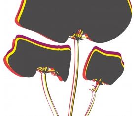 Abstract flower shiny vector