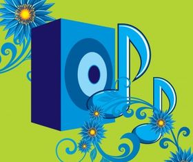 Nature speakers vector set