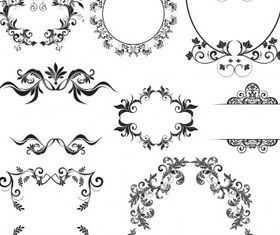 Floral elements 22 vector graphic