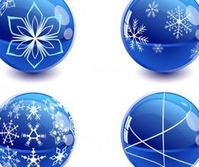 Christmas crystal ball vector graphics