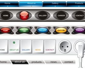 Special navigation bar set vector