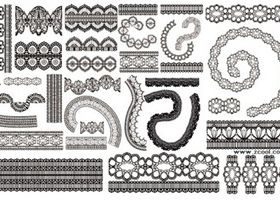 Lace lace pattern 2 vectors
