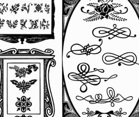European border ornaments vector set
