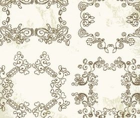 Beautiful lace pattern 01 vector graphics