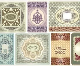 Fine pattern border pattern vector