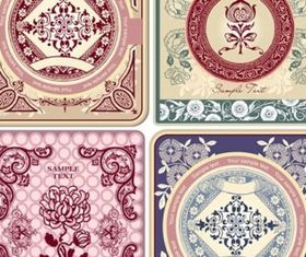 Fine pattern border pattern 03 vector