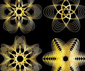 Gold security pattern 03 vectors material