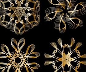 Gold security pattern 02 vector