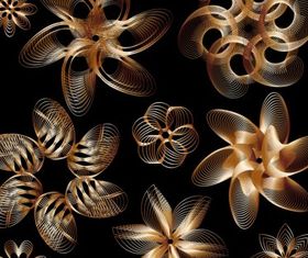 Gold security pattern 01 vector