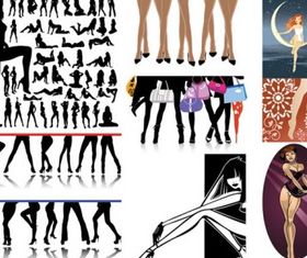 Female legs feature vector