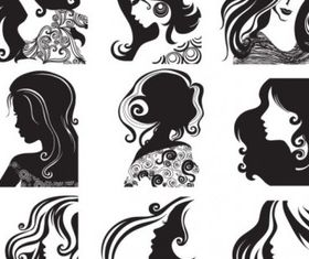 Female head pattern vector