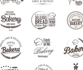 Vintage Food logo with labels vector 03 free download