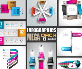 Option Infographics Elements 10 vectors