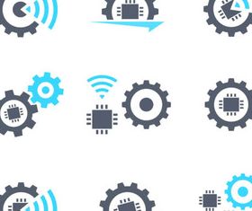 Icons with Gears vectors