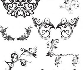 Floral elements 18 design vector