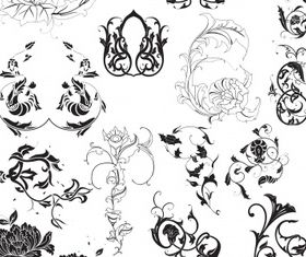 Floral elements 19 vector design