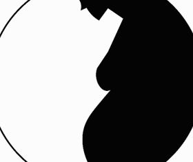 pregnant lady silhouette Free vector graphics