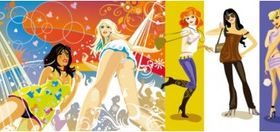 Fashion girl vectors graphic