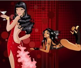Charming women vector