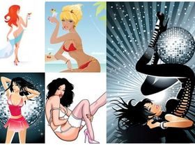 charming women Free vectors