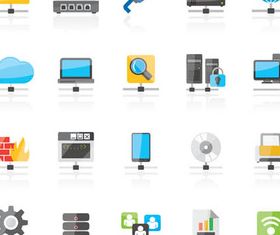 Network Icons graphic vector