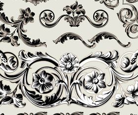 Floral Decoration Elements vector material