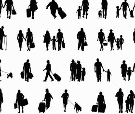 Silhouettes Family 2 vector material