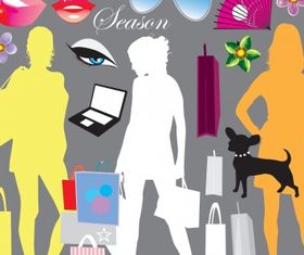Shopping elements vectors graphics